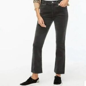 J. Crew Women's Charcoal Corduroy Bootcut Flare Jeans